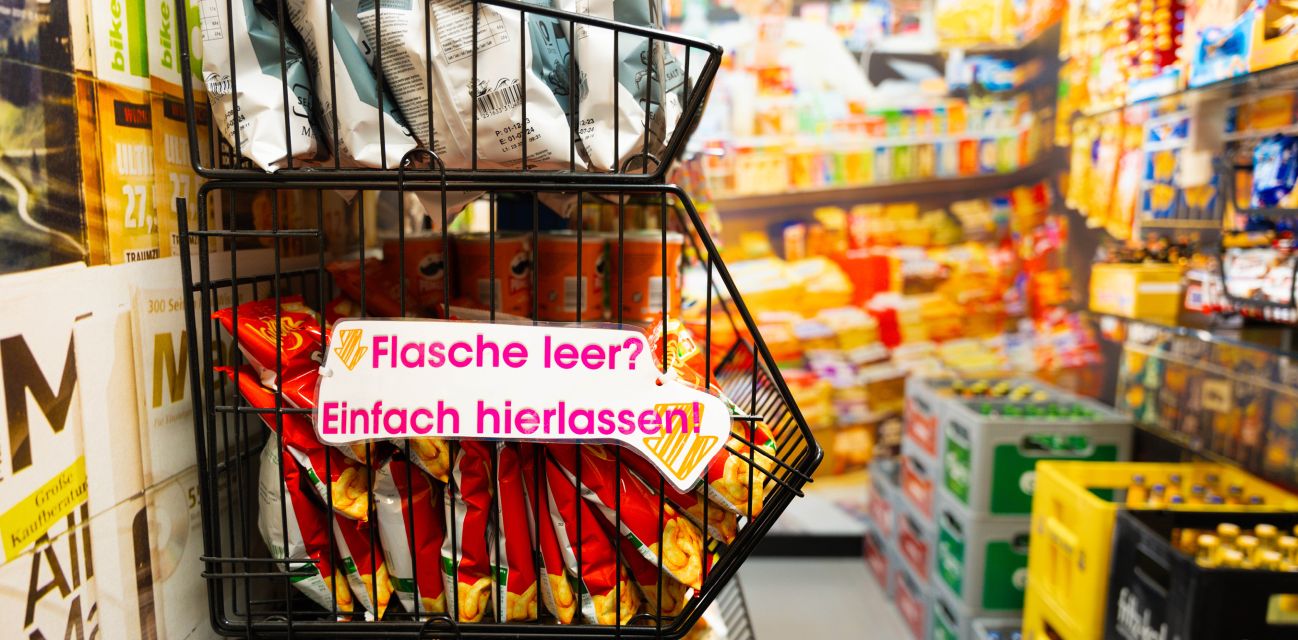 View in store: Bottle empty ? Leave it here.