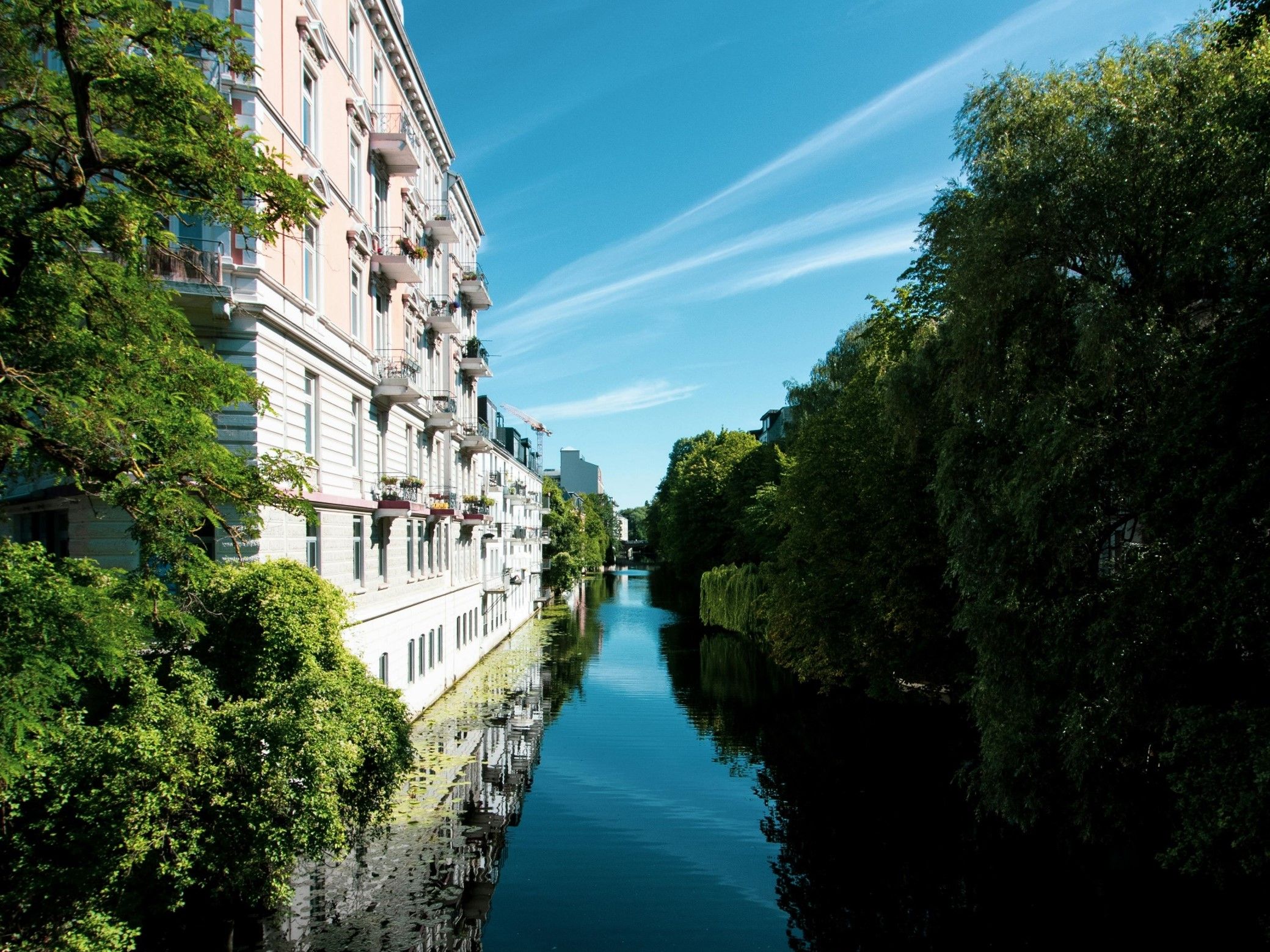 Blick auf Isebekkanal